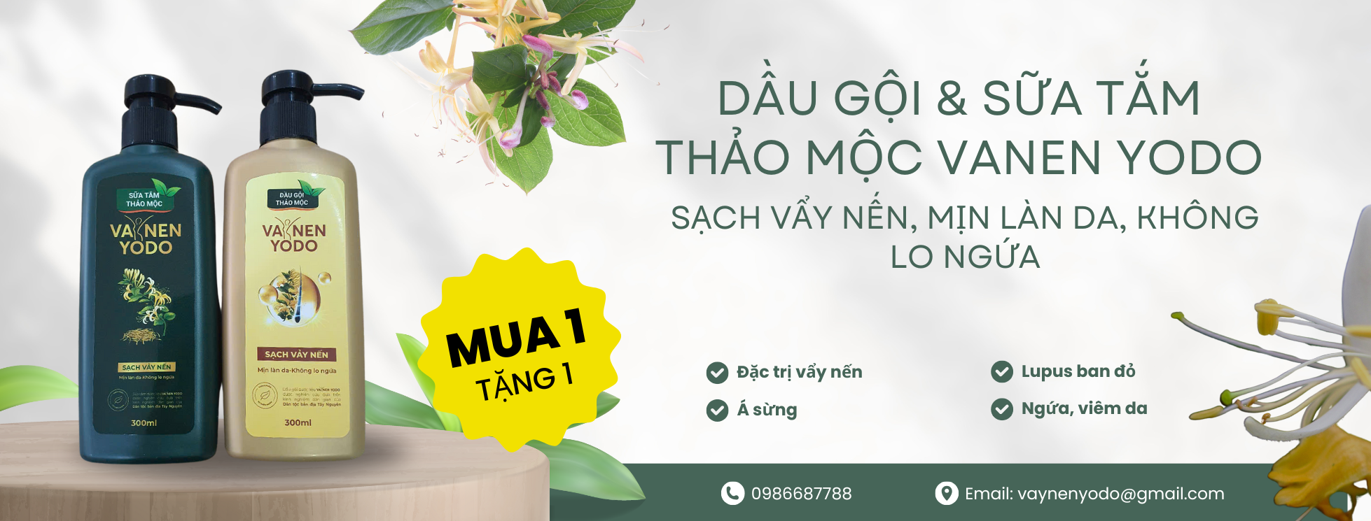 Dầu gội Thảo mộc Vảy nến YoDo